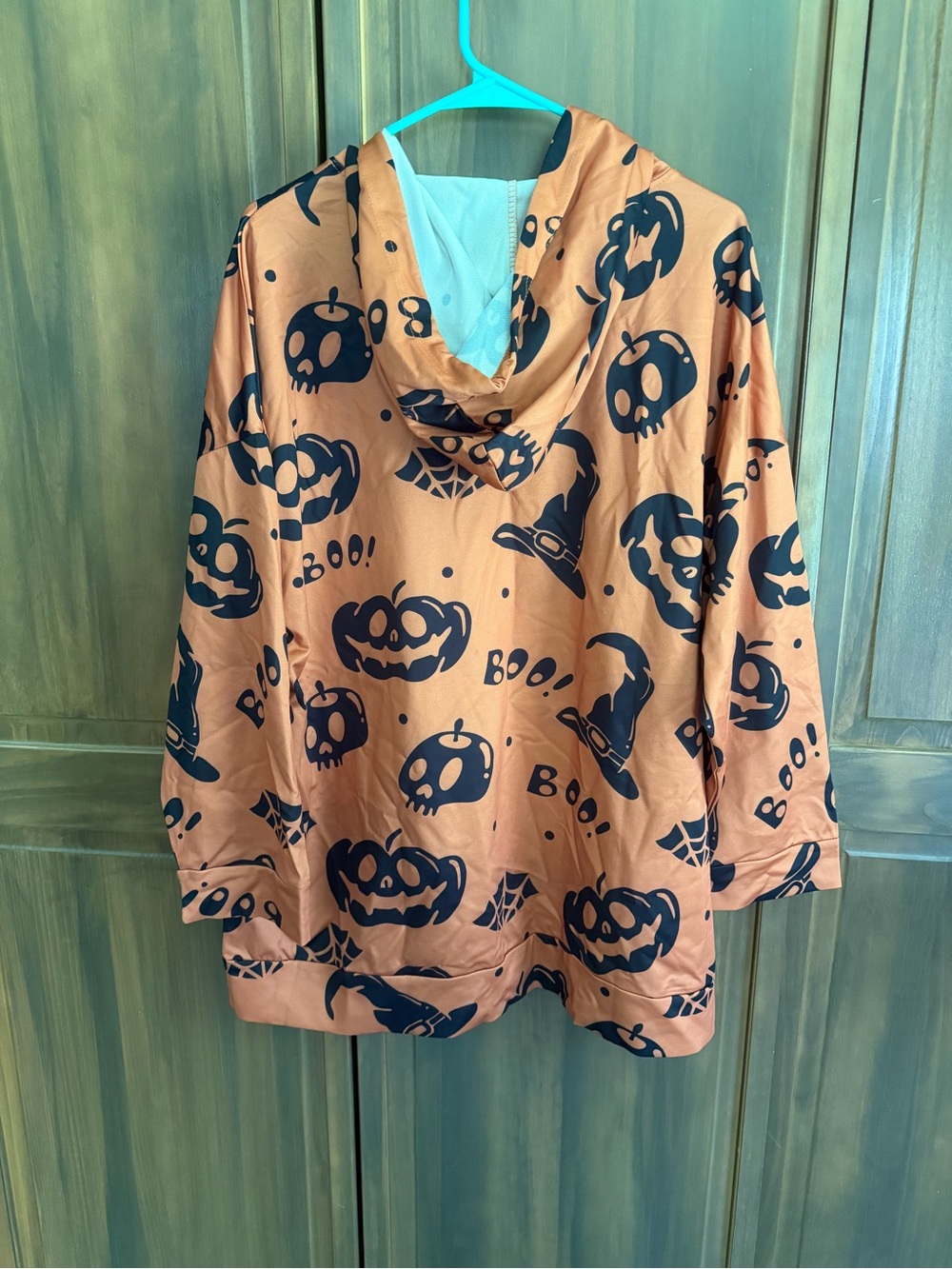 Halloween Graphic Hooded Sweatshirt - Orange/Black - Picture 2 of 5